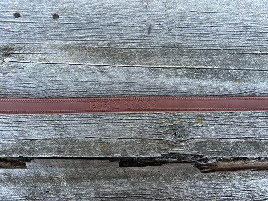 Name Stamped onto bedroll belt